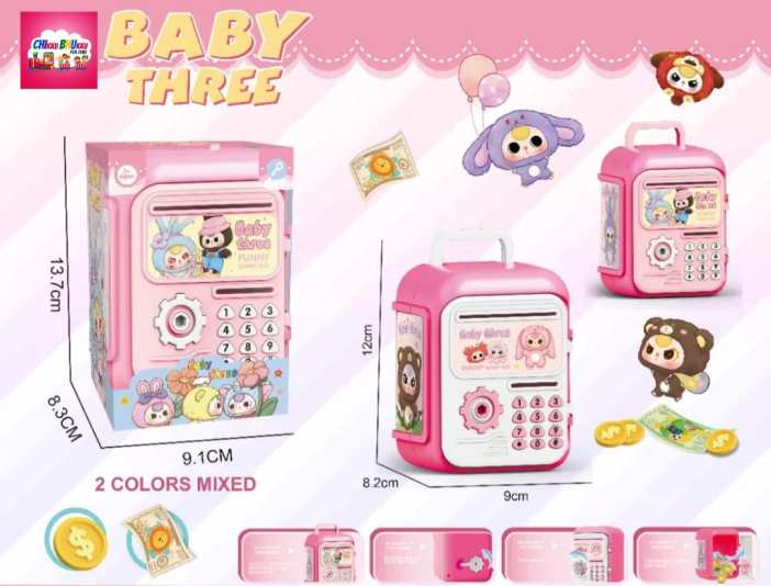 Baby three funny money box with music system 
